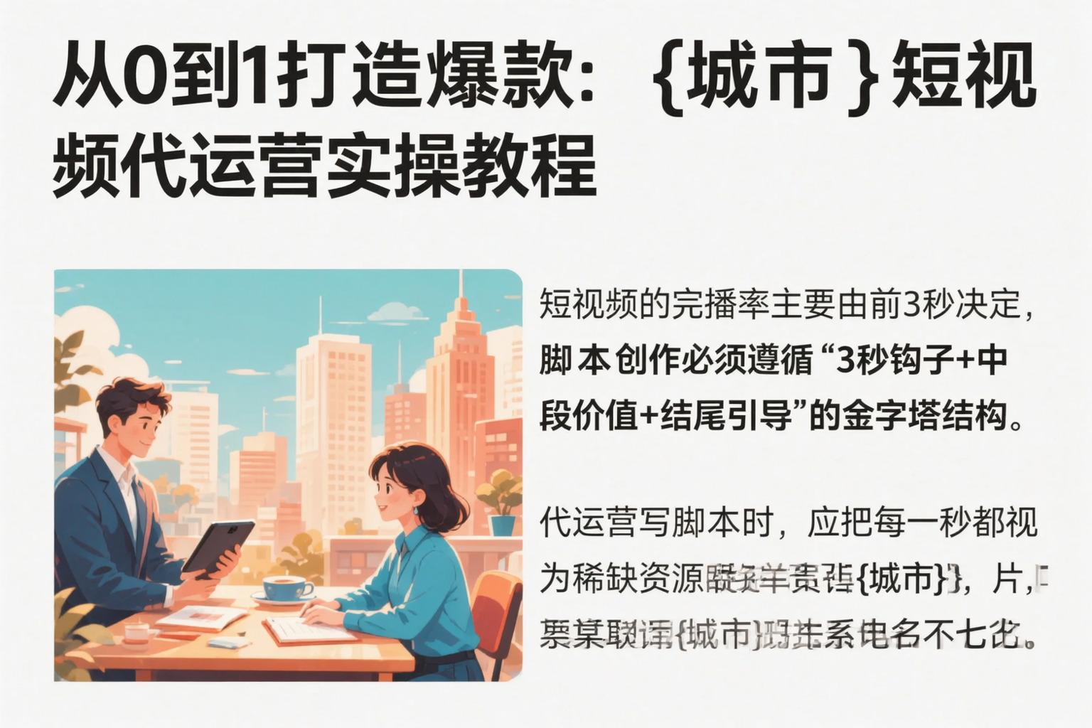 从0到1打造爆款：牡丹江短视频代运营实操教程