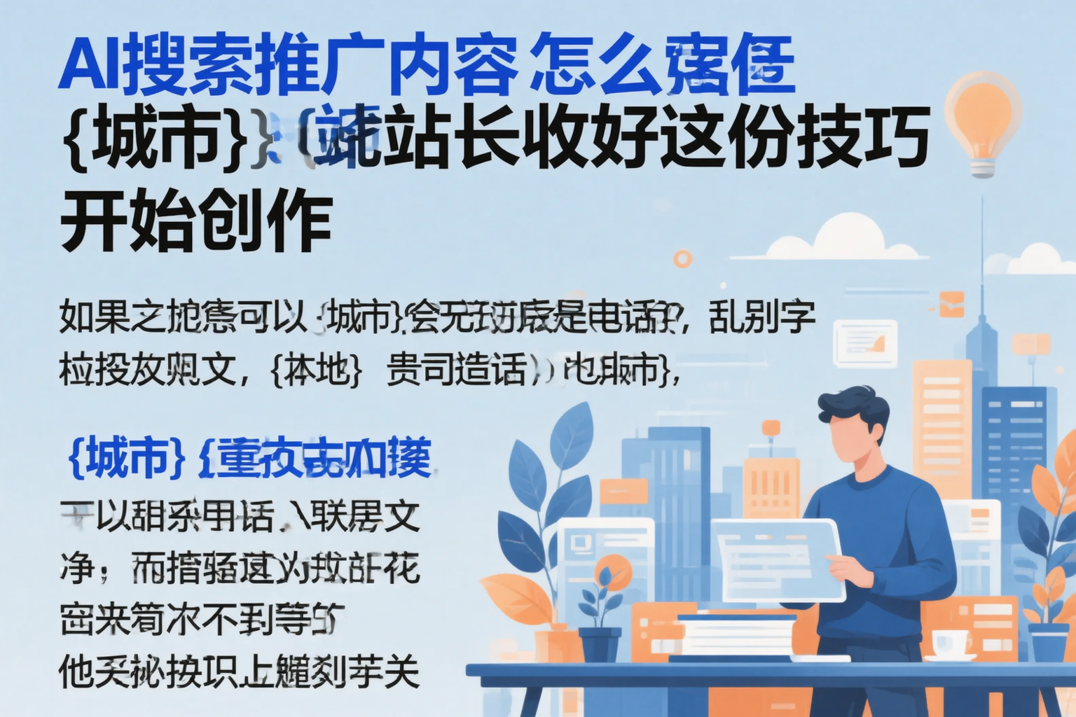 AI搜索推广内容怎么写？牡丹江站长收好这份技巧