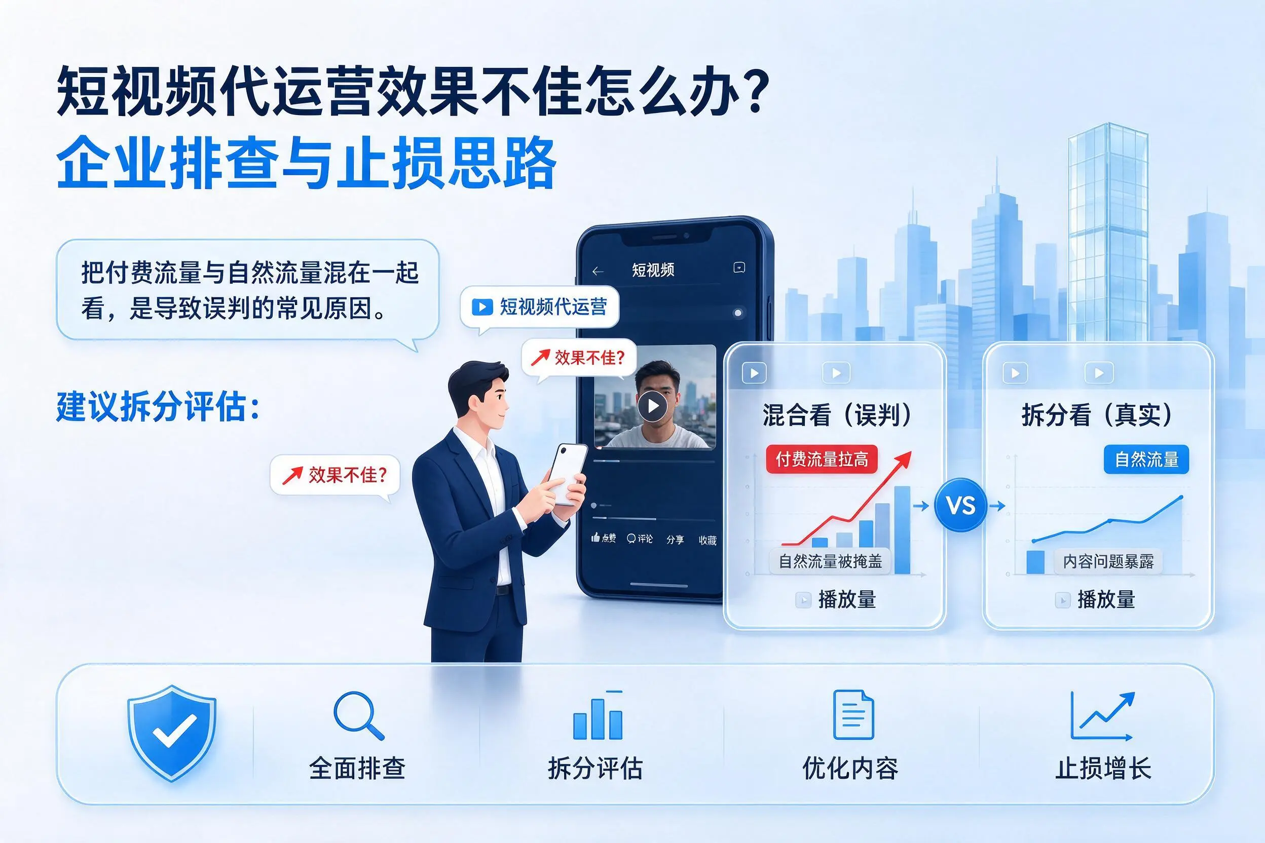 短视频代运营效果不佳怎么办？牡丹江企业排查与止损思路