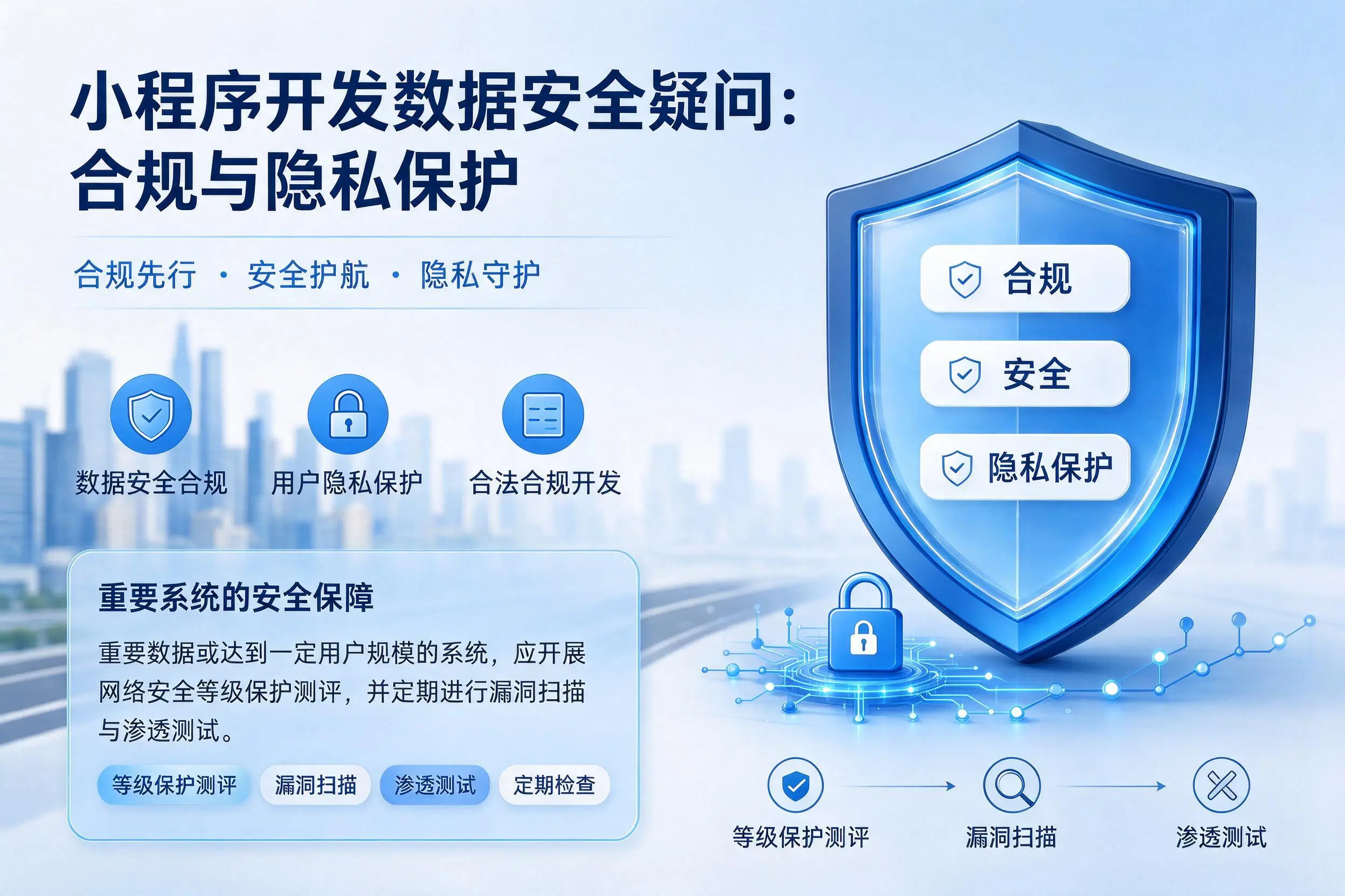 牡丹江小程序开发数据安全疑问:合规与隐私保护